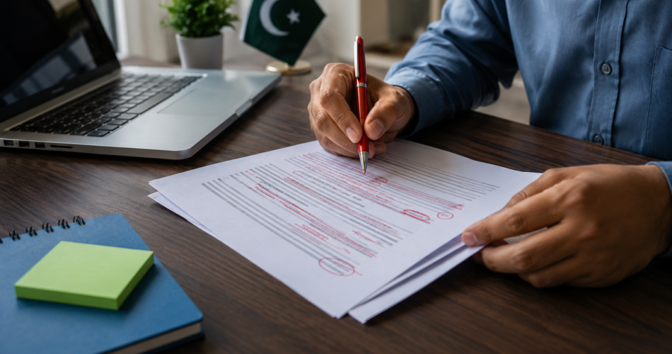 Common resume mistakes to avoid — resume marked with red pen corrections